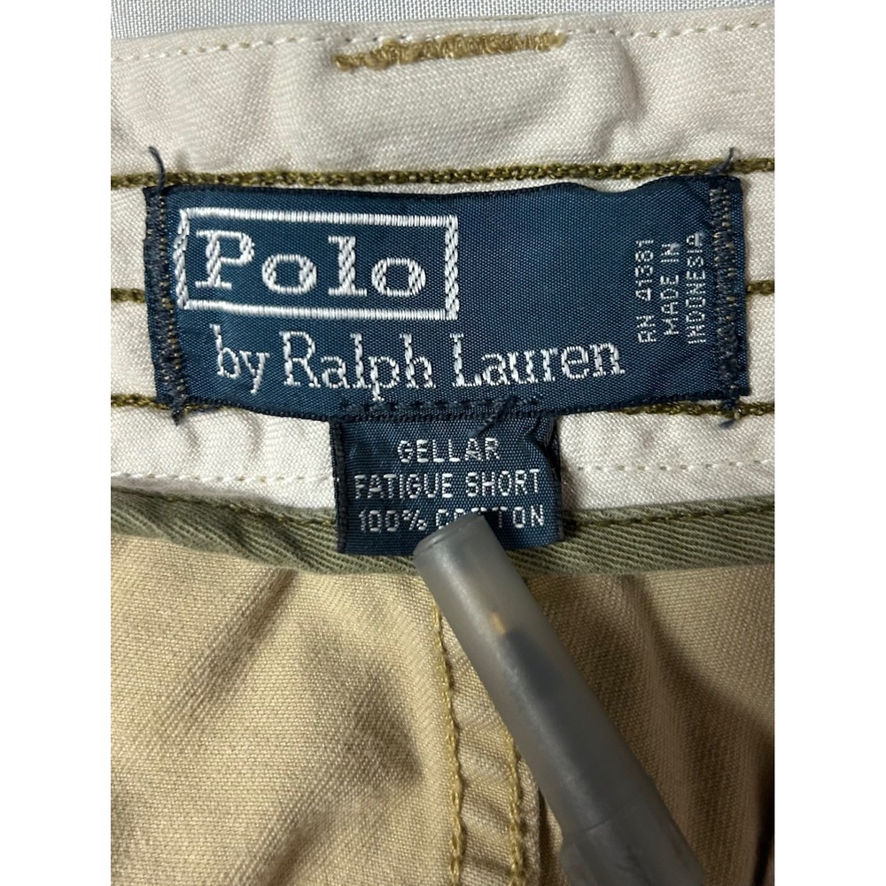 Polo Ralph Lauren Mens Gellar Fatigue Cargo Shorts Tan Khaki Cotton Chino 32 - Picture 5 of 15